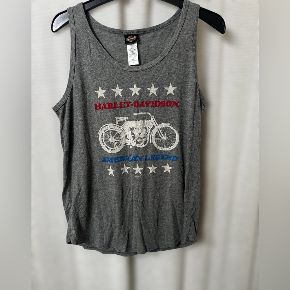 Harley-Davidson Gray Tee with Red Logo